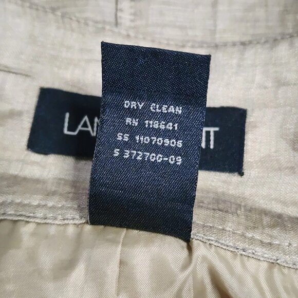 Lane Bryant Skirt Womens Plus Size 18 Gold Linen Blend Wrap Style Belted - Picture 4 of 5